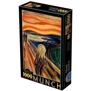 D-Toys (72832-MU01) - Edvard Munch: "Skriget" - 1000 brikker puslespil