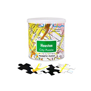 Geo Toys (GEO 241) - "City Magnetic Puzzle Houston" - 100 brikker puslespil