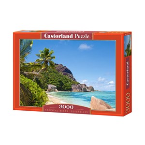 Castorland (C-300228) - "Tropical Beach, Seychelles" - 3000 brikker puslespil
