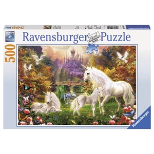 Ravensburger (14195) - "Enchanted Unicorns" - 500 brikker puslespil
