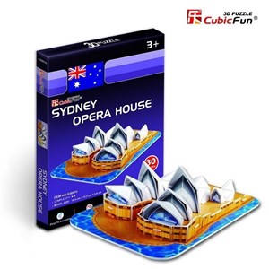 Cubic Fun (S3001H) - "Australia, Sydney Opera House" - 30 brikker puslespil