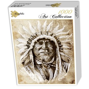 Grafika (00650) - "Indian Chief" - 1000 brikker puslespil