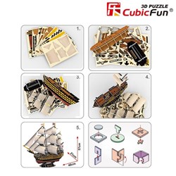 Cubic Fun (T4019H) - "HMS Victory" - 189 brikker puslespil