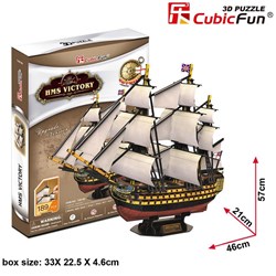Cubic Fun (T4019H) - "HMS Victory" - 189 brikker puslespil