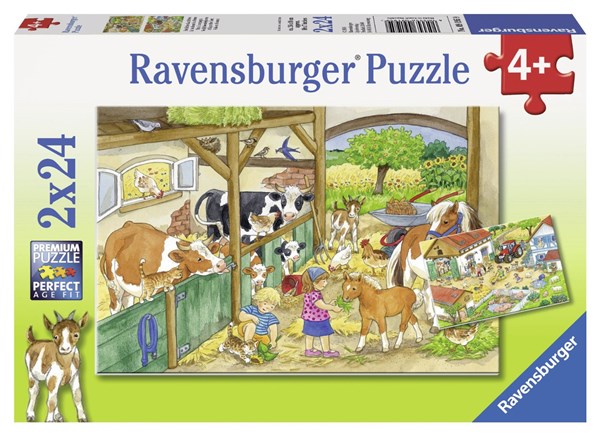Ravensburger (09195) - "Bondegård" - 24 brikker puslespil