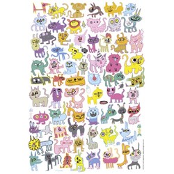Heye (70169-29482) - Jon Burgerman: "Scribbled Cats" - 150 brikker puslespil