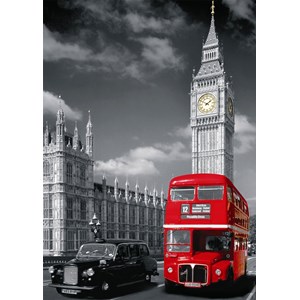 Nathan (87735) - "Red Bus in London" - 1500 brikker puslespil