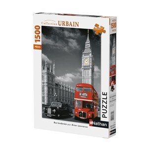Nathan (87735) - "Red Bus in London" - 1500 brikker puslespil