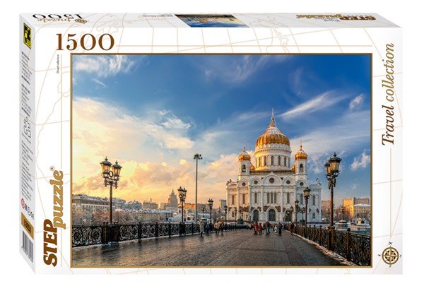 Step Puzzle (83053) - "Cathedral of Christ the Saviour, Moscow" - 1500 brikker puslespil
