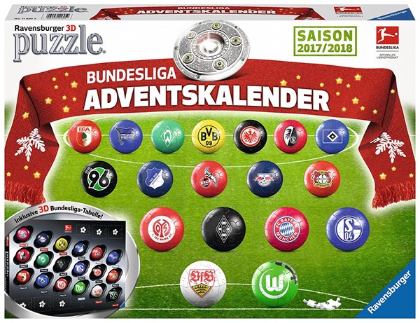 Ravensburger (11695) - "Advent Calendar, Bundesliga" - 27 brikker puslespil