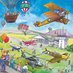 Ravensburger (09273) - "On the Road and in the Air" - 49 brikker puslespil