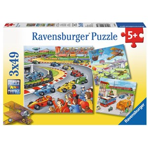 Ravensburger (09273) - "On the Road and in the Air" - 49 brikker puslespil