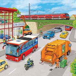 Ravensburger (09273) - "On the Road and in the Air" - 49 brikker puslespil