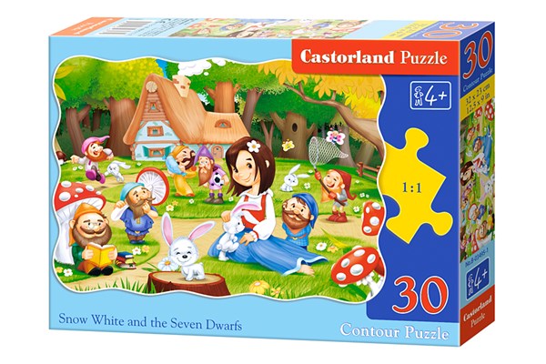 Castorland (B-03495) - "Snow White and the Seven Dwarfs" - 30 brikker puslespil