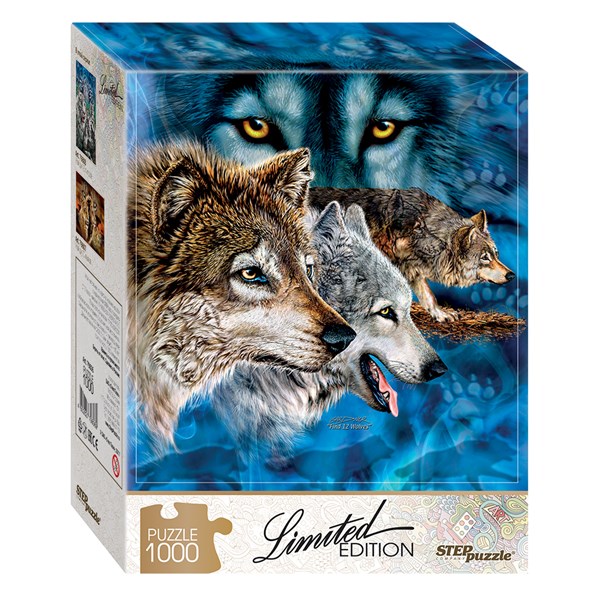 Step Puzzle (79806) - "Find 12 Wolves!" - 1000 brikker puslespil