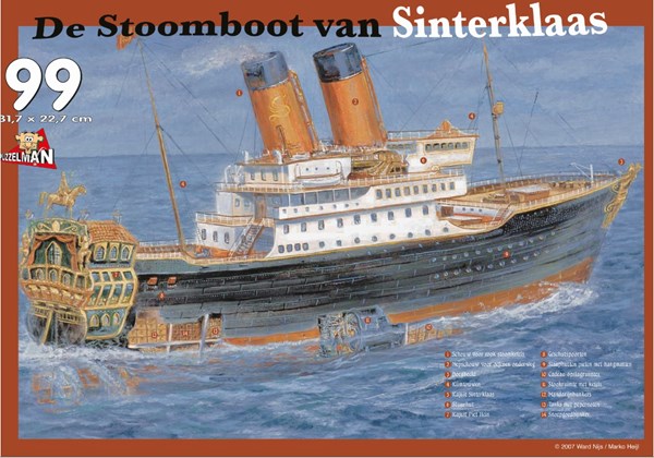 PuzzelMan (122) - "The Steamboat" - 99 brikker puslespil