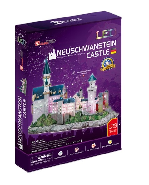Cubic Fun (L174H) - "Schloss Neuschwanstein" - 128 brikker puslespil