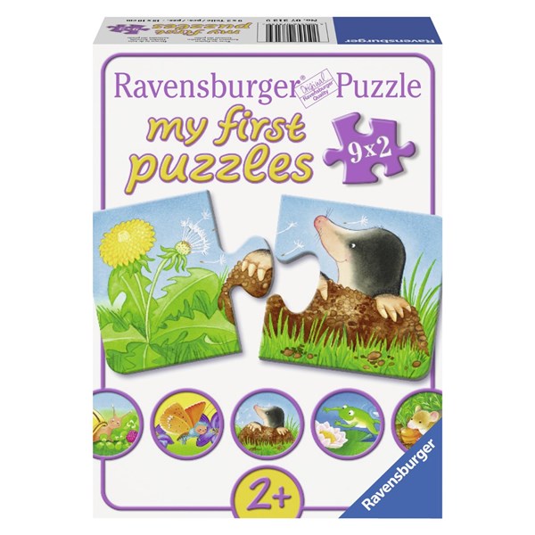 Ravensburger (07313) - "Garden Animals" - 2 brikker puslespil