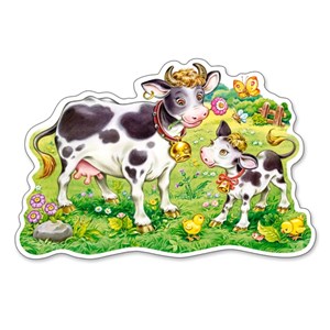 Castorland (B-120062) - "Cows on a Meadow" - 12 brikker puslespil