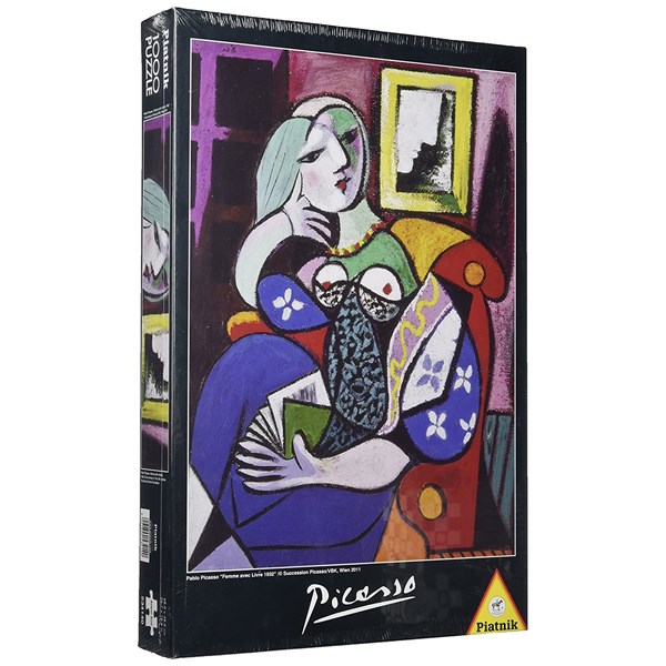 Piatnik (534140) - Pablo Picasso: "Lady with book" - 1000 brikker puslespil