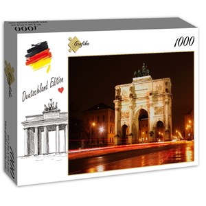 Grafika (02517) - "Munich, Siegestor" - 1000 brikker puslespil
