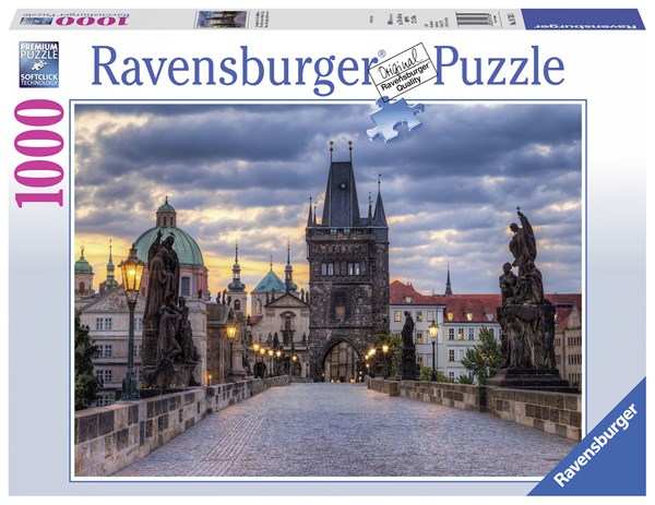 Ravensburger (19738) - "Karlsbroen, Prag" - 1000 brikker puslespil