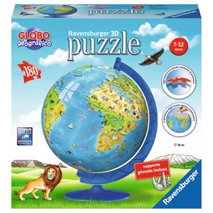 Ravensburger (12340) - "World Map in Italian" - 180 brikker puslespil