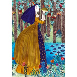 D-Toys (72870-KA02) - Kurti Andrea: "Prinsessen Og Frøen" - 1000 brikker puslespil