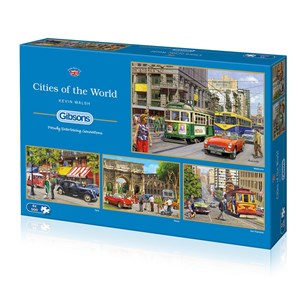 Gibsons (G5044) - Kevin Walsh: "Cities of The World" - 500 brikker puslespil