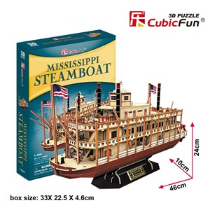 Cubic Fun (T4026h) - "Mississippi Steamboat" - 142 brikker puslespil