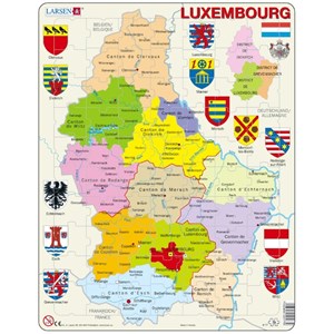 Larsen (K77) - "Luxembourg Political Map - FR" - 70 brikker puslespil