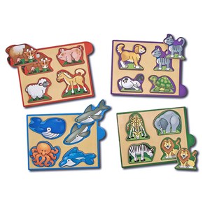 Melissa and Doug (4790) - "Animals" - 4 brikker puslespil