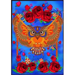 Grafika (01505) - "Owl & Roses" - 1000 brikker puslespil