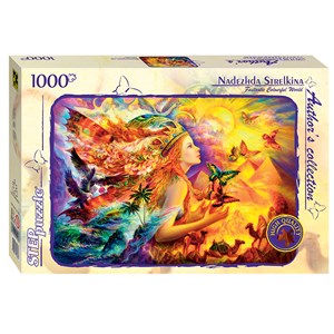 Step Puzzle (79533) - "Fantastic Colorful World" - 1000 brikker puslespil