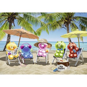 Ravensburger (19701) - "Gelinis in summer vacation" - 1000 brikker puslespil