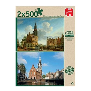Jumbo (18347) - "Munttoren Amsterdam" - 500 brikker puslespil