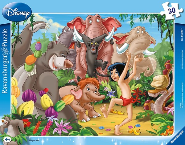 Ravensburger (06398) - "The Jungle Book, Mowgli and Baloo" - 30 brikker puslespil