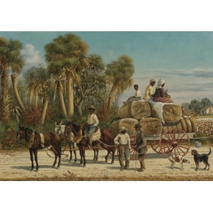 Grafika (00379) - William Aiken Walker: "Cotton Wagon, 1883" - 1000 brikker puslespil