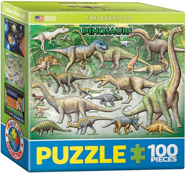 Eurographics (8104-0098) - "Dinosaurs" - 100 brikker puslespil