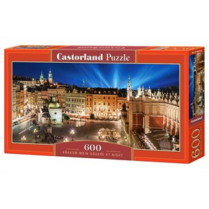 Castorland (B-060306) - "Krakow Main Square at Night" - 600 brikker puslespil