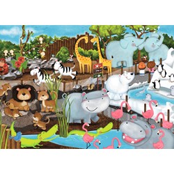 Ravensburger (08778) - "Day at the Zoo" - 35 brikker puslespil