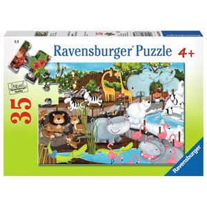 Ravensburger (08778) - "Day at the Zoo" - 35 brikker puslespil