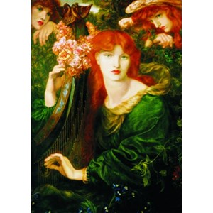 Gold Puzzle (60584) - Dante Gabriel Rossetti: "La Ghirlandata" - 1000 brikker puslespil
