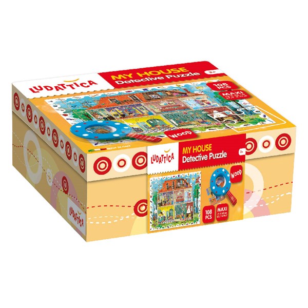 Ludattica (58259) - "Baby Détective, My House" - 108 brikker puslespil