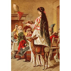 Grafika Kids (00122) - Carl Offterdinger: "Snow White" - 12 brikker puslespil