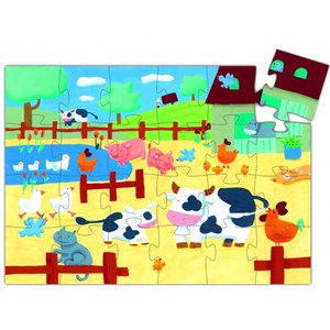 Djeco (07205) - "Cows of the Farm" - 24 brikker puslespil
