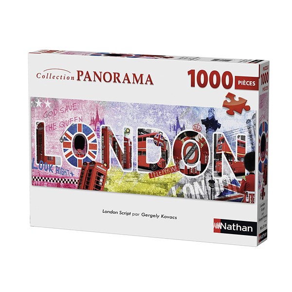 Nathan (87610) - "London Script" - 1000 brikker puslespil