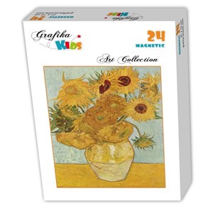 Grafika Kids (00208) - Vincent van Gogh: "Vase with 12 sunflowers, 1888" - 24 brikker puslespil