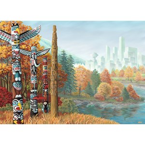 Ravensburger (19625) - "Når to verdener mødes" - 1000 brikker puslespil