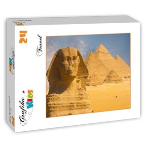 Grafika Kids (01141) - "Sphinx and Pyramids at Giza" - 24 brikker puslespil